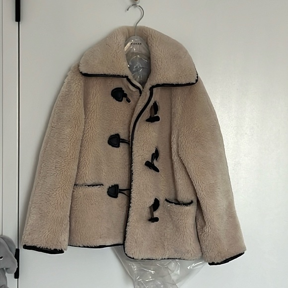 Mongrels Cream Faux Shearling Toggle Jacket - Picture 4 of 5